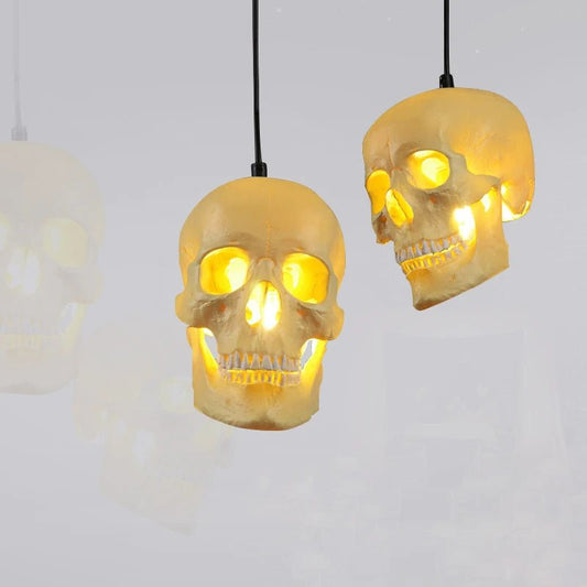 Lampe Décorative Rétro Tête de Mort pour Halloween - Lampe Deco Vintage