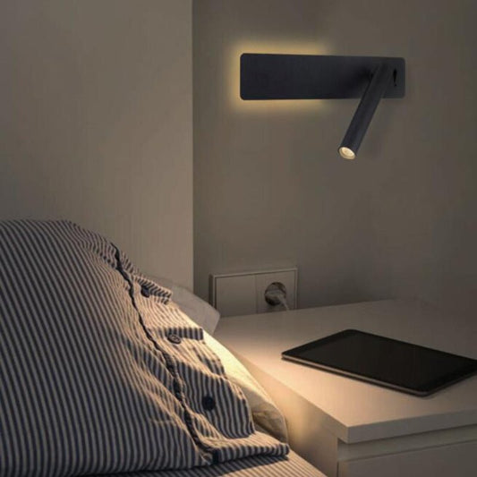 Lampada da Parete LED Moderna con Testa Orientabile per Lettura