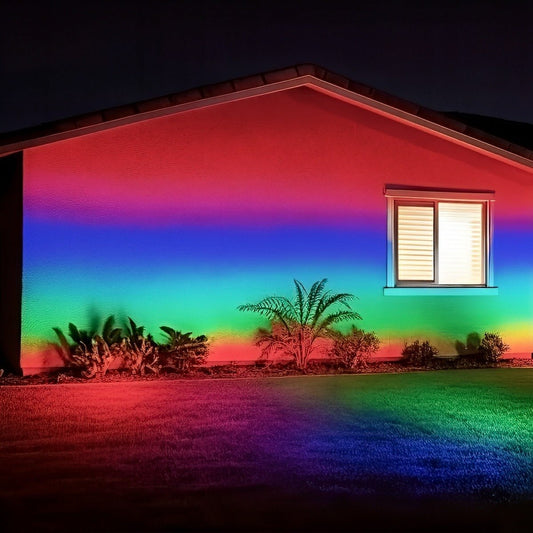 Faretto LED da Esterno RGB Impermeabile con Telecomando - Faretto da Esterno IP65