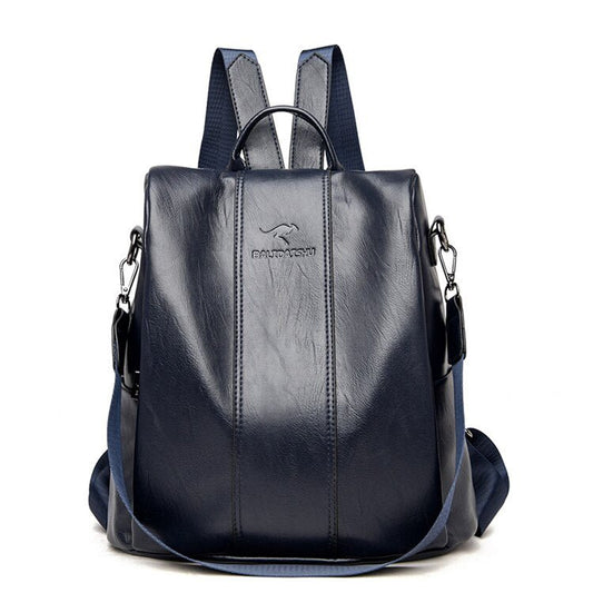 Zaino antifurto in pelle da donna - Stile vintage elegante