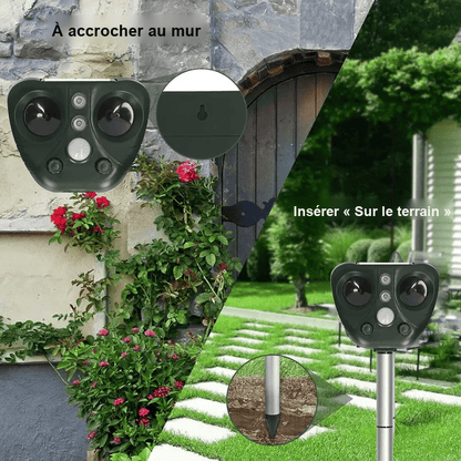 Répulsif à Oiseaux Ultrasonique Solaire - Protection Jardin Efficace