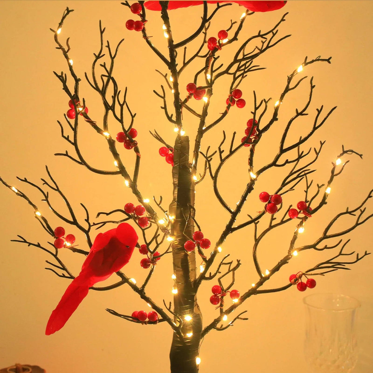 Arbre Lumineux Décoratif en Fil de Cuivre - Ambiance Chaleureuse