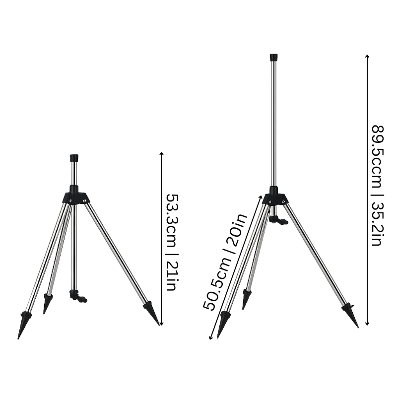 Arroseur Jardin Trépied Réglable 360° pour Arrosage Automatique Pelouse