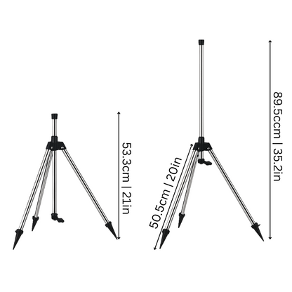 Arroseur Jardin Trépied Réglable 360° pour Arrosage Automatique Pelouse