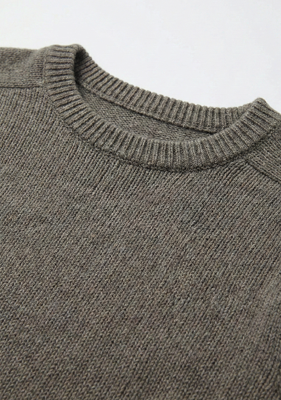Pull en maille premium pour homme - Gris cendré