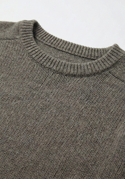 Pull en maille premium pour homme - Gris cendré
