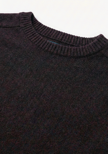 Pull en maille premium pour homme – Marron foncé
