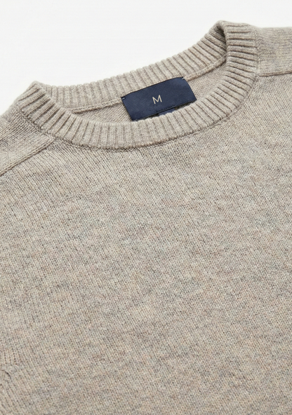 Pull en maille premium pour homme – Beige