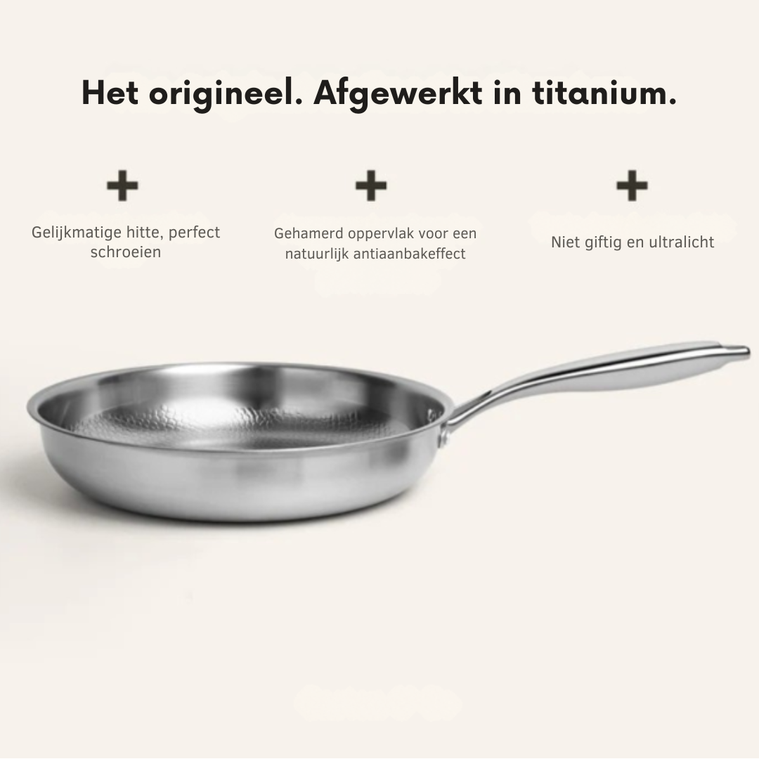 Batterie de Cuisine en Titane Premium - 3 Casseroles Antiadhésives