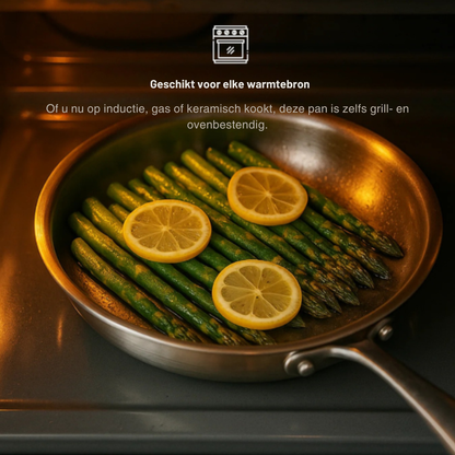 Batterie de Cuisine en Titane Premium - 3 Casseroles Antiadhésives