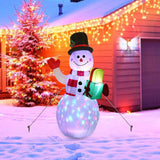 Bonhomme de neige gonflable 5 pieds avec lumières LED pour Noël