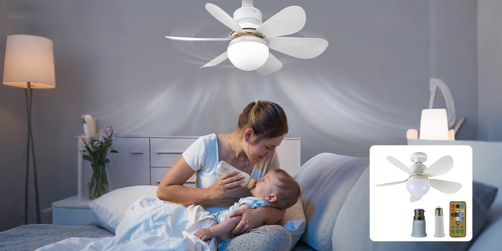 BriseLux - Ventilateur Plafond 2 en 1 avec Éclairage Réglable