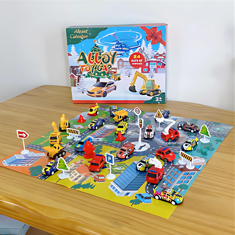 Calendrier de l'Avent - 24 Mini Véhicules pour Enfants