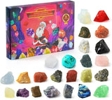 Calendrier de l'Avent Original - 24 Pierres de Cristal Naturelles Uniques