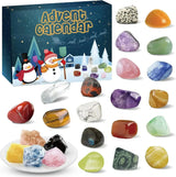 Calendrier de l'Avent Original - 24 Pierres de Cristal Naturelles Uniques
