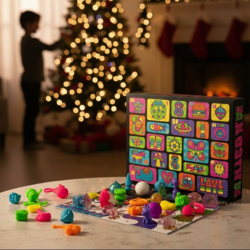 Calendrier de l'Avent Original Fidget - 24 Jouets Spongieux pour Noël