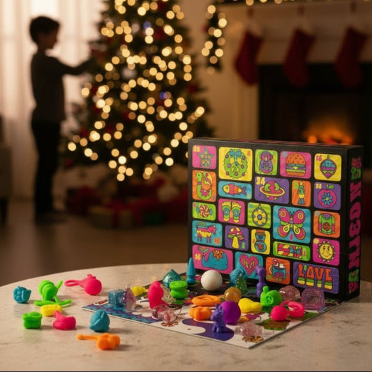 Calendrier de l'Avent Original Fidget - 24 Jouets Spongieux pour Noël