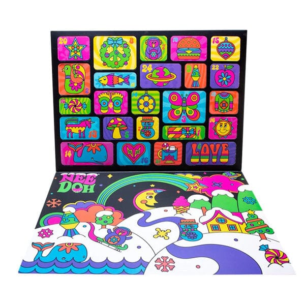 Calendrier de l'Avent Original Fidget - 24 Jouets Spongieux pour Noël