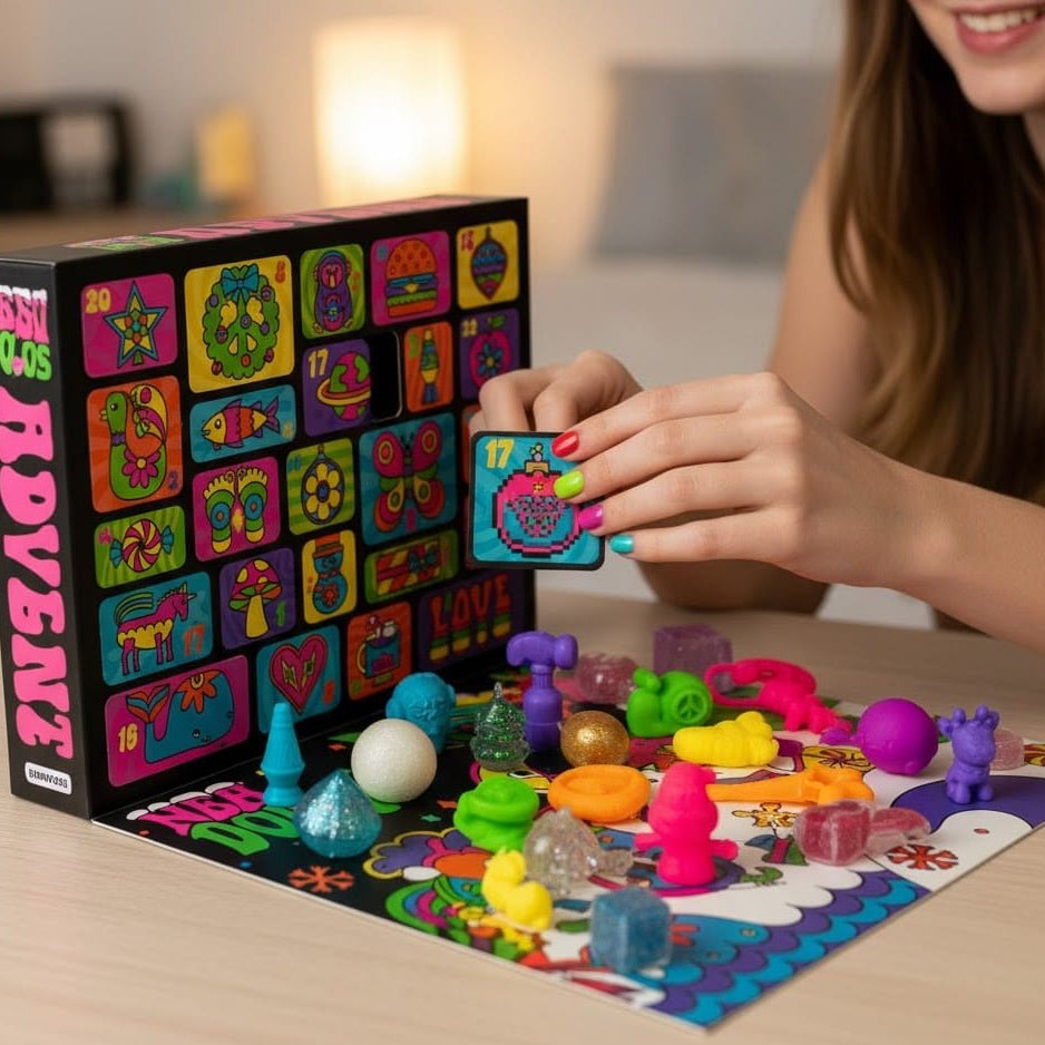 Calendrier de l'Avent Original Fidget - 24 Jouets Spongieux pour Noël
