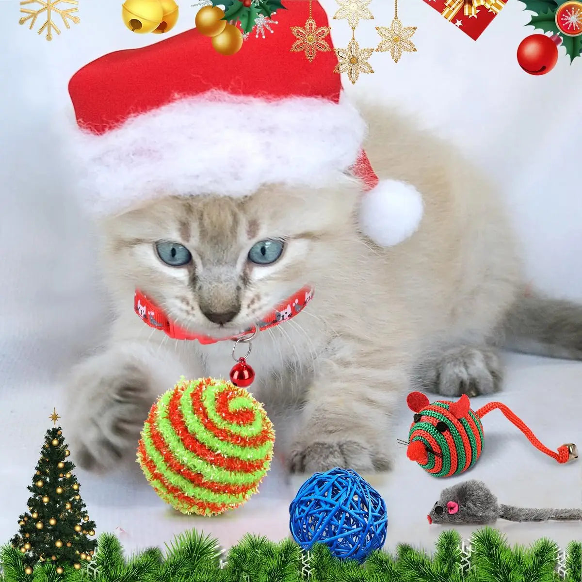 Calendrier de l'Avent pour Chats - 24 Jouets Interactifs Festifs