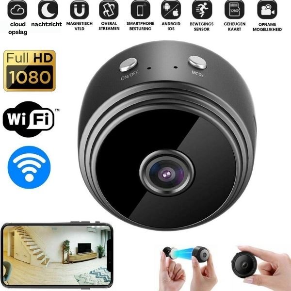 CamSpy - Telecamera di Sorveglianza WiFi HD 1080P con Visione Notturna