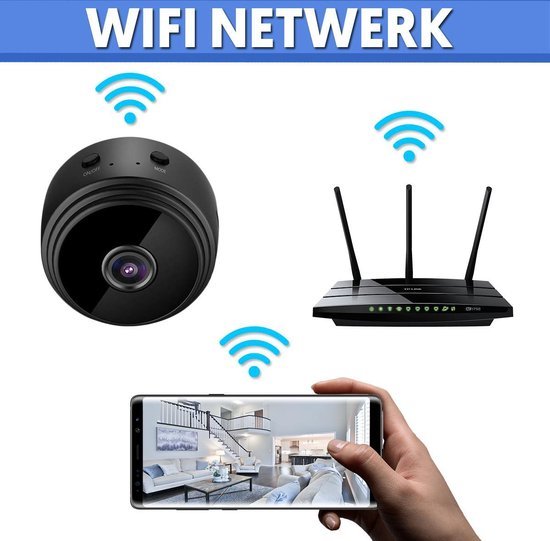 CamSpy - Telecamera di Sorveglianza WiFi HD 1080P con Visione Notturna