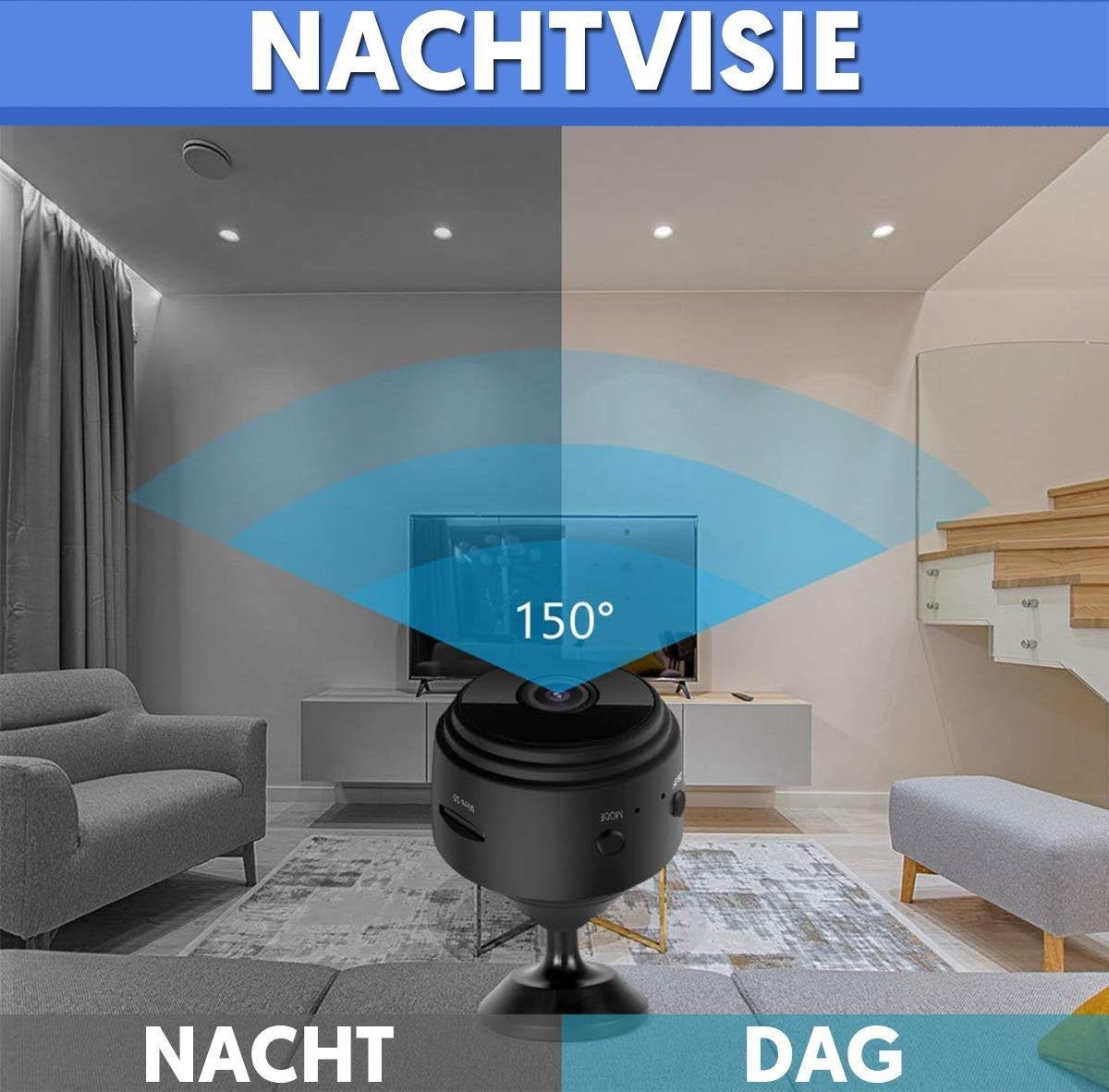 CamSpy - Telecamera di Sorveglianza WiFi HD 1080P con Visione Notturna