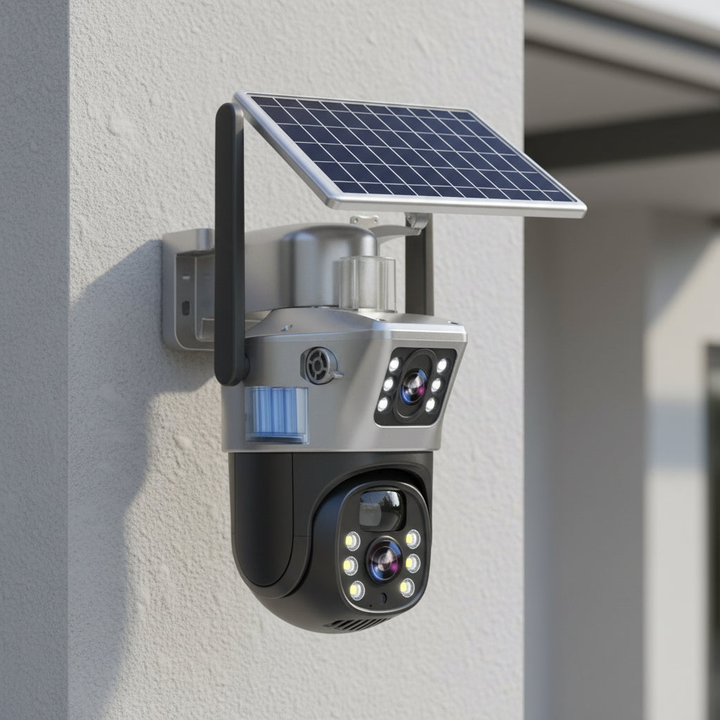 Caméra de Surveillance Sans Fil 4K WiFi Extérieur avec Détection de Mouvement