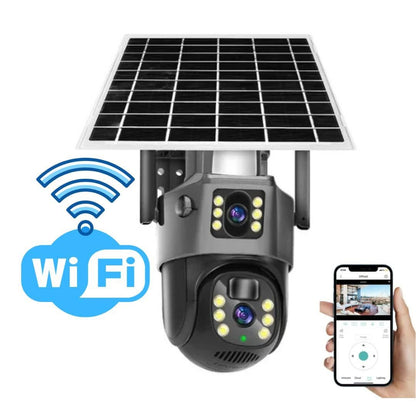 Caméra de Surveillance Sans Fil 4K WiFi Extérieur avec Détection de Mouvement