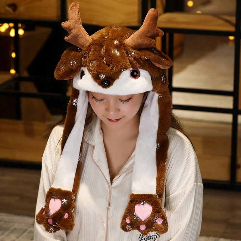 Chapeau de Noël en Peluche Douce - Accessoire Festif Confortable