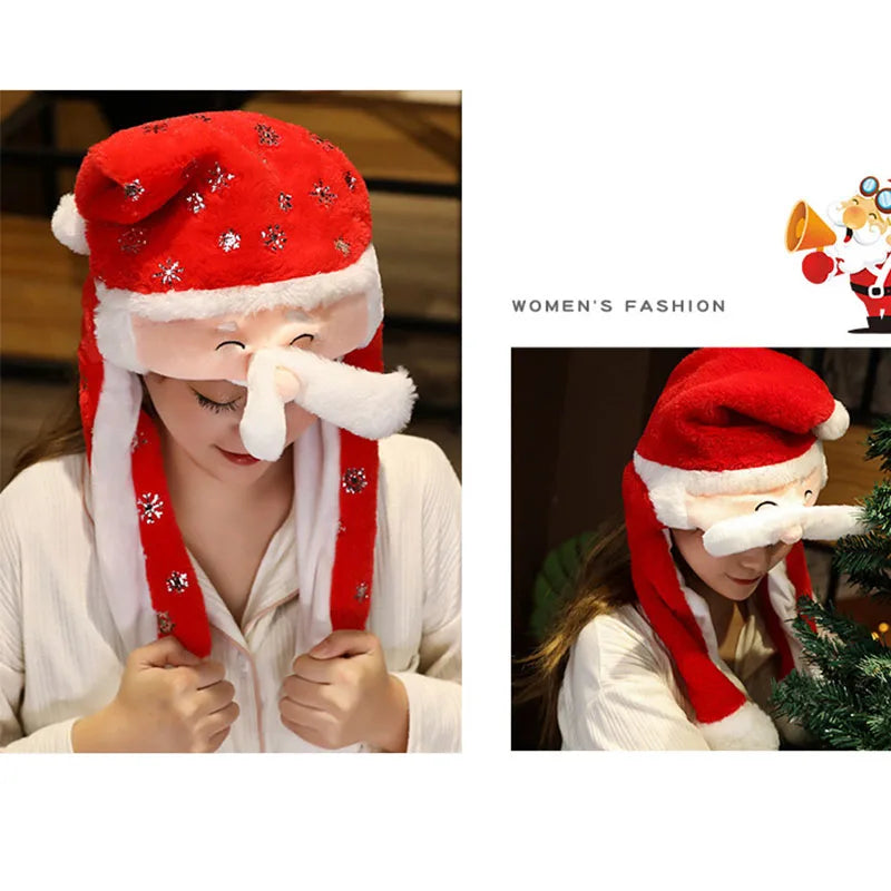 Chapeau de Noël en Peluche Douce - Accessoire Festif Confortable