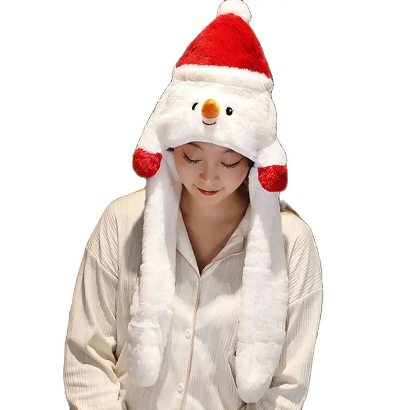 Chapeau de Noël en Peluche Douce - Accessoire Festif Confortable
