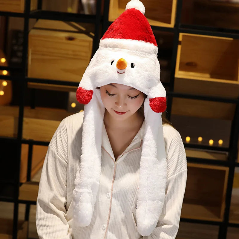 Chapeau de Noël en Peluche Douce - Accessoire Festif Confortable