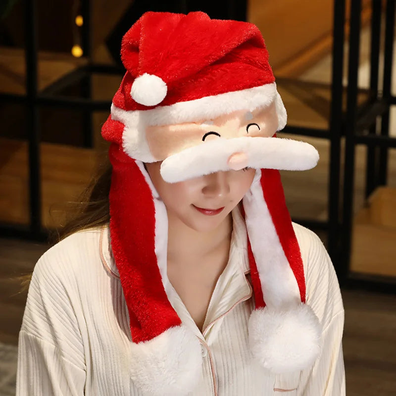 Chapeau de Noël en Peluche Douce - Accessoire Festif Confortable