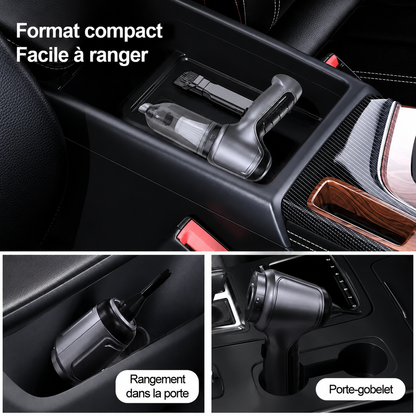 Aspirateur Voiture Sans Fil Puissant 95 000 PA - Compact & Portable