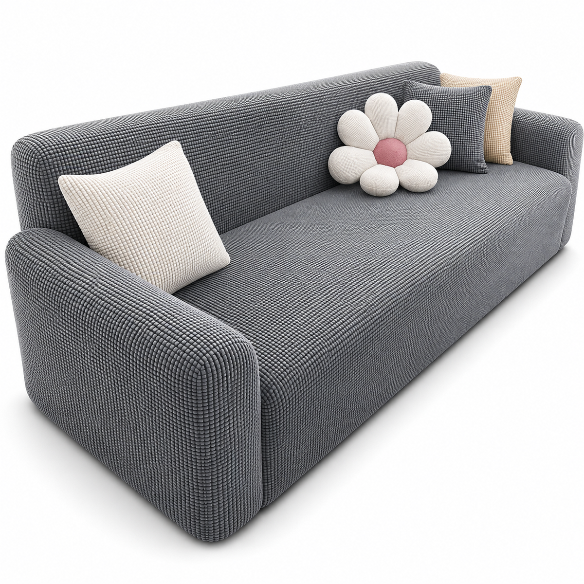 Copridivano Antiscivolo in Tessuto Jacquard - Protezione Elegante e Resistente