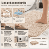 ChenilSoft - Tappeto da Bagno in Ciniglia Antiscivolo e Ultra Assorbente