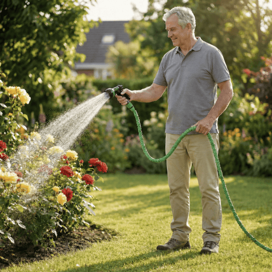 FlexiFlow - Tubo da Giardino Estensibile 10 Tipi di Getti