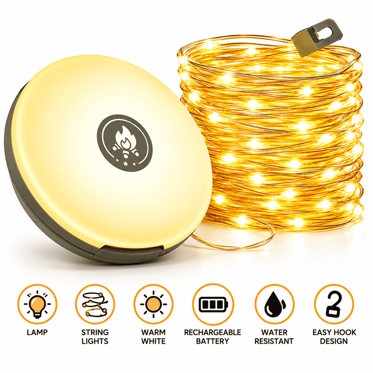 Lanterna da Campeggio Retrattile 4 in 1 - 10 m