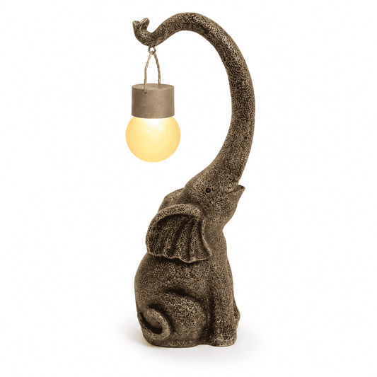 Lampada Solare Elefante in Rame Decorativa