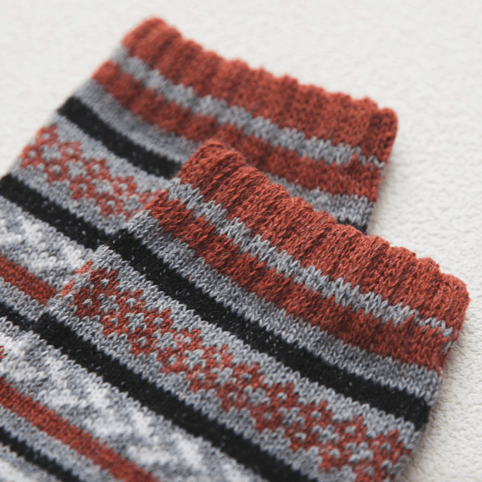 Chaussettes D'Hiver Scandinaves - Laine & Coton Écologiques, Confort Ultime