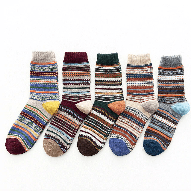 Chaussettes D'Hiver Scandinaves - Laine & Coton Écologiques, Confort Ultime
