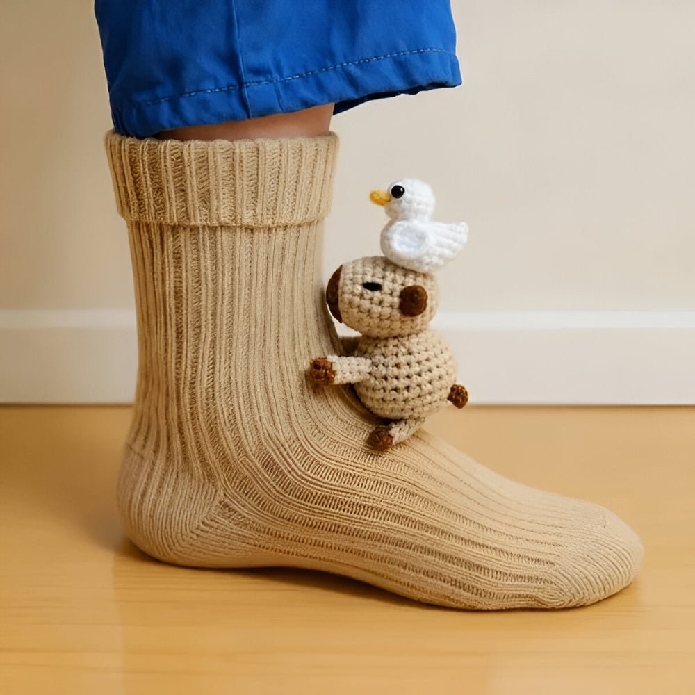 Calze Antiscivolo in Peluche 3D - Comfort e Sicurezza