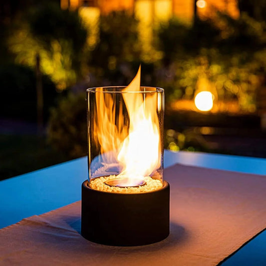 Caminetto da Tavolo a Bioetanolo Ignora - Fiamma Senza Fumo, Design Elegante e Portatile