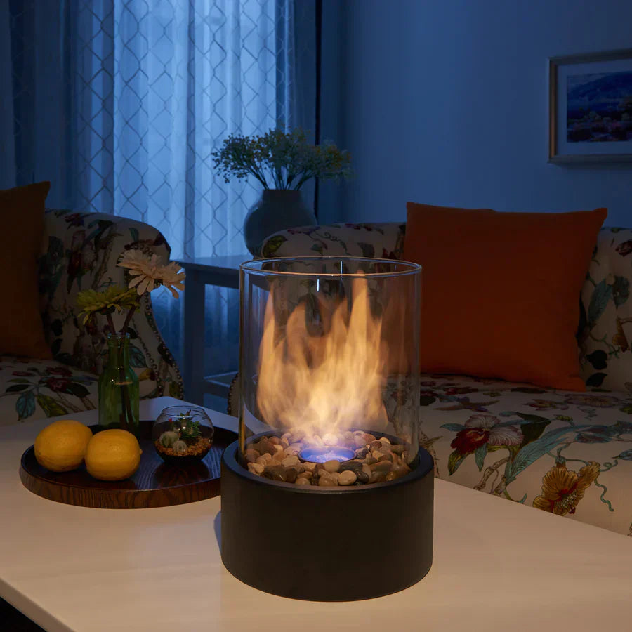 Cheminée de Table au Bioéthanol Ignora - Flamme Sans Fumée, Design Élégant et Portable