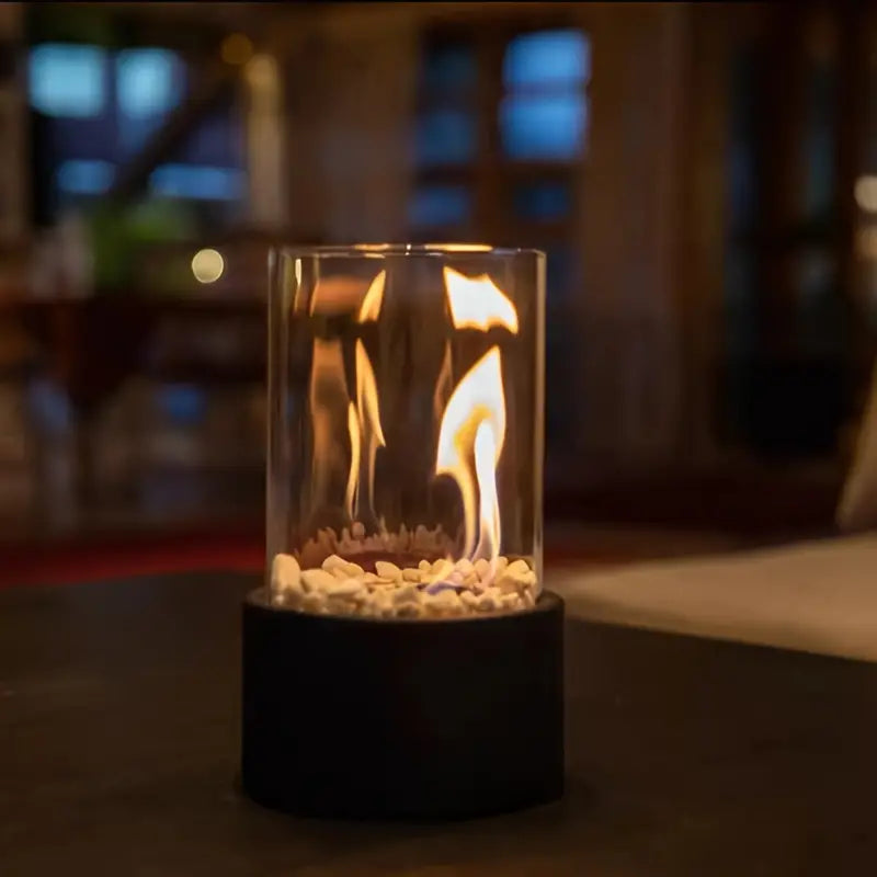 Cheminée de Table au Bioéthanol Ignora - Flamme Sans Fumée, Design Élégant et Portable