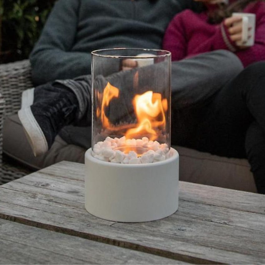 Cheminée de Table au Bioéthanol Ignora - Flamme Sans Fumée, Design Élégant et Portable