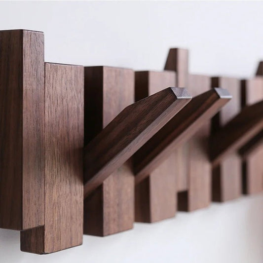 Elegante Appendiabiti in Legno a Forma di Pianoforte con Ganci Resistenti