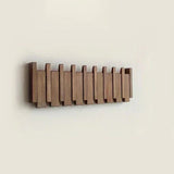 Elegante Appendiabiti in Legno a Forma di Pianoforte con Ganci Resistenti