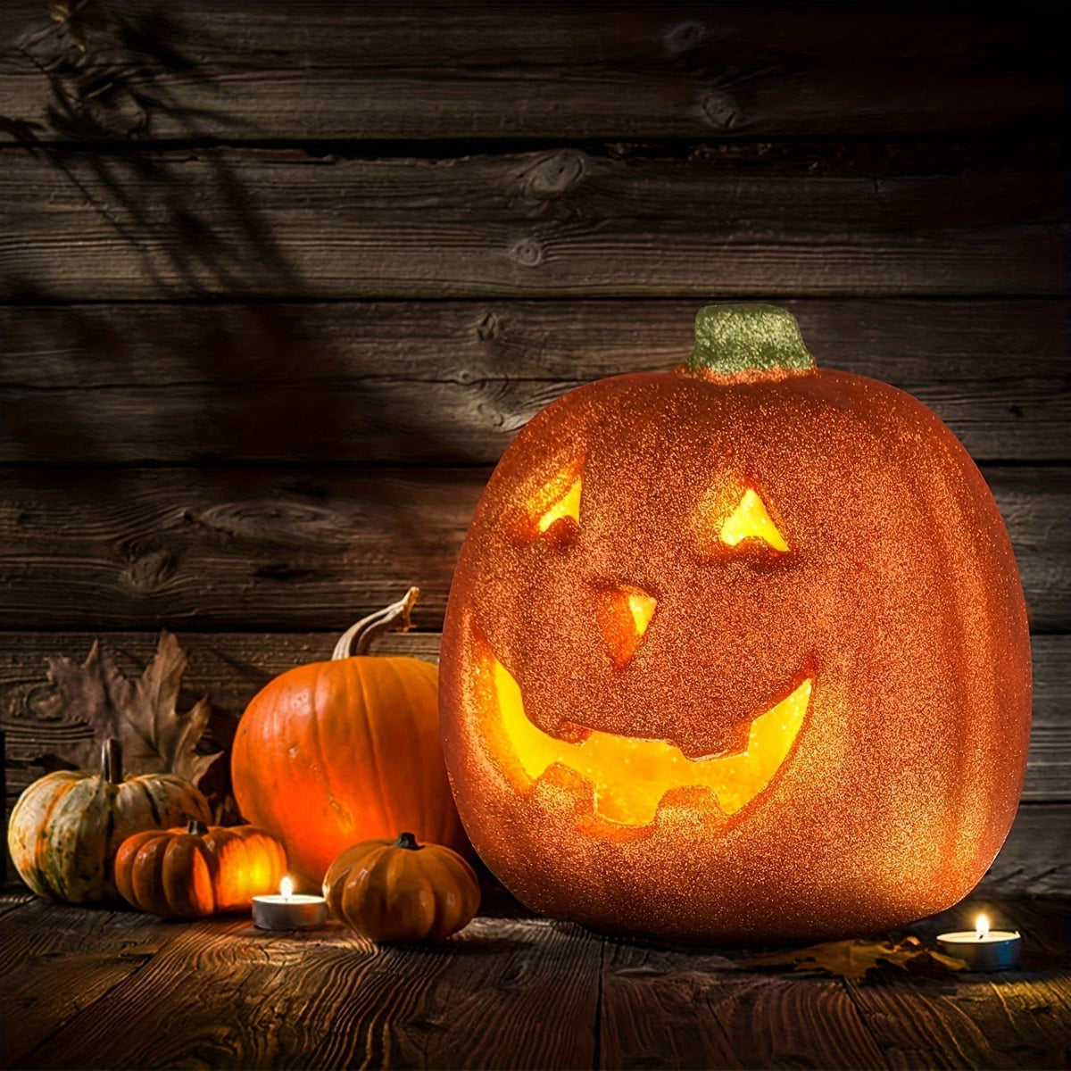Citrouille Lumineuse Halloween - Décoration Jack-O'-Lantern Extérieure Sûre et Pratique